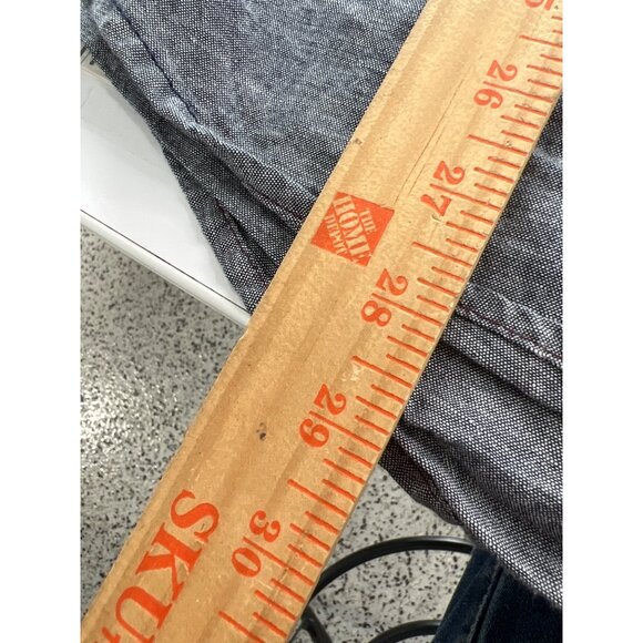 Burnside Kuryakyn Long Sleeve Button-Up Shirt Large Gray Embroidery Pockets - Picture 7 of 7